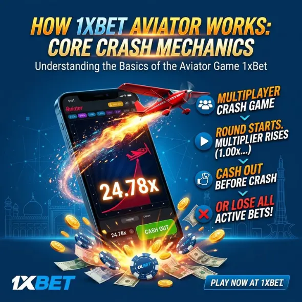 1xBet ہوا باز کیسے کام کرتا ہے: کور کریش میکینکس