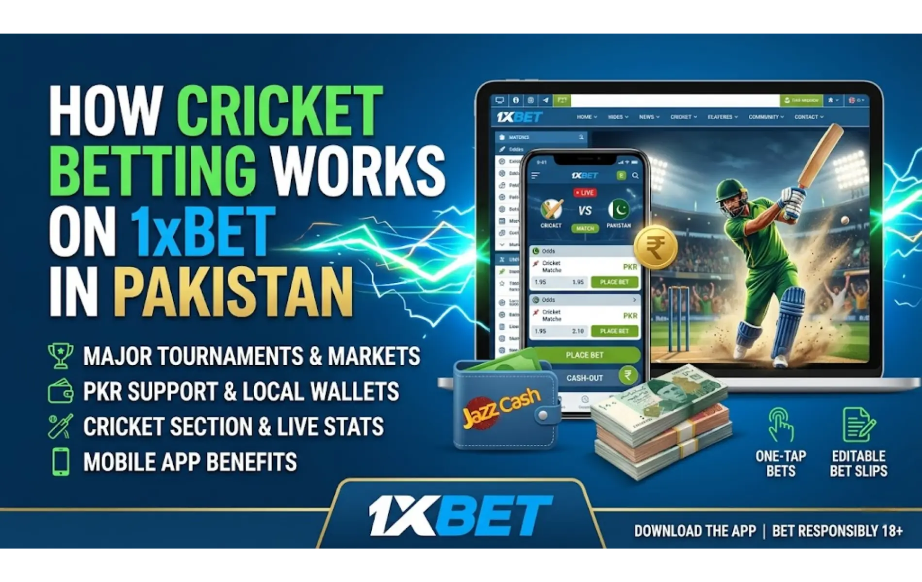 How Cricket Betting Works on 1xBet in Pakistan