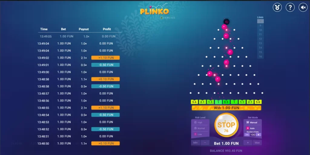 1xBet Plinko Start Playing